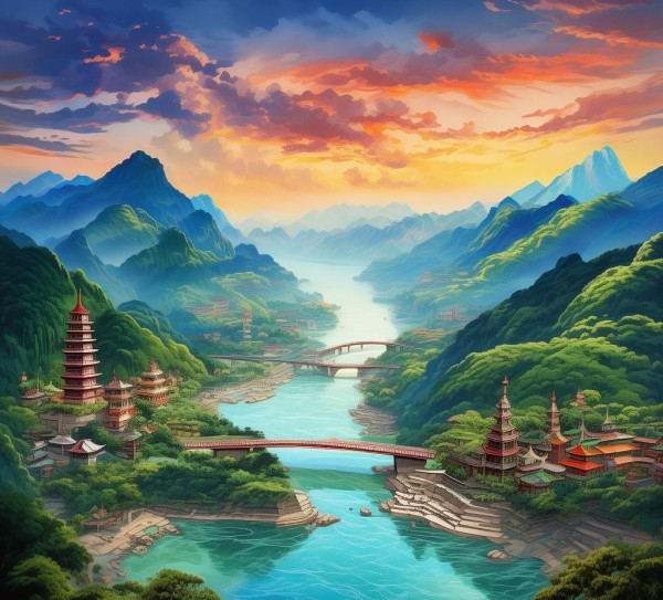 江水千姿，经典描绘江水之美的句子汇编